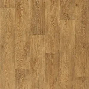 Dark Beige Wood Effect Anti-Slip Vinyl Flooring For Living Room, Hallways, Kitchen, 2.3mm Vinyl Sheet -1m(3'3") X 3m(9'9")-3m²