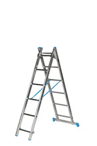 Mac Allister 3-way 2.5m Aluminium Combination Ladder