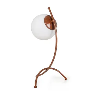 Luminosa Model 16 Deco Globe Table Lamp Copper