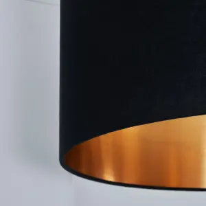 Inlight Helene Black & Gold Foil Lamp shade (D)40cm