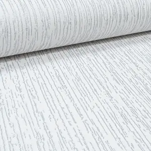 Erismann White Silver Metallic Shimmer Glitter Shine Textured Wallpaper