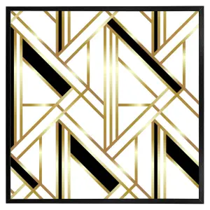 Golden art deco (Picutre Frame) / 12x12" / Black