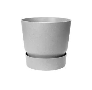 40cm Greenville Recycled Plastic Pot - Concrete / Grey