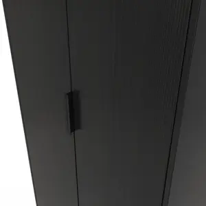 Madrid 2 Door Wardrobe in Black Ash (Ready Assembled)