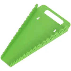 15 Spanner GREEN TPR Sharks Teeth Tool Rack for Drawer and Wall Mounting - Perfect for Tool Organization