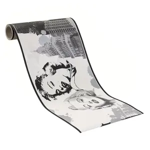 Marilyn Monroe Style Rasch Wallpaper Border White Black Silver New York