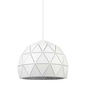 Luminosa Modern Hanging Pendant White 1 Light , E27