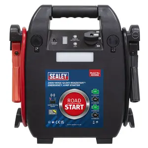 Sealey 12V 24V RoadStart Emergency Jump Starter For 6 Litres 8 Cylinder RS105B