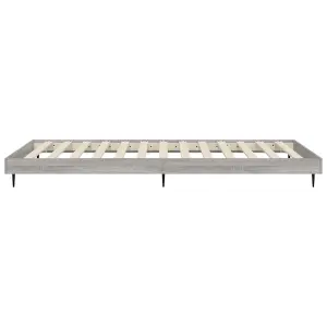 Berkfield Bed Frame Grey Sonoma 90x190 cm 3FT Single Engineered Wood