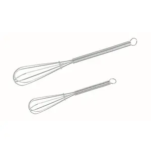 Chef Aid Mini Hand Whisk Set (Pack of 2) Silver (One Size)