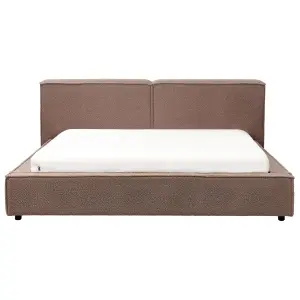 Boucle EU Super King Size Bed Brown LINARDS