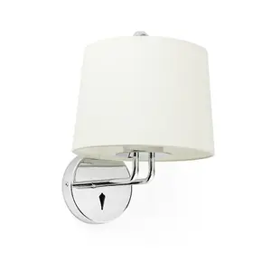 Luminosa Montreal Wall Light with Shade Chrome, E27