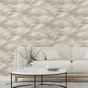 Cloud Wallpaper Cream Belgravia 5706