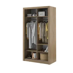 Fendi Wardrobe 06  Compact 3 Door Wardrobe with Mirror & Storage Drawers