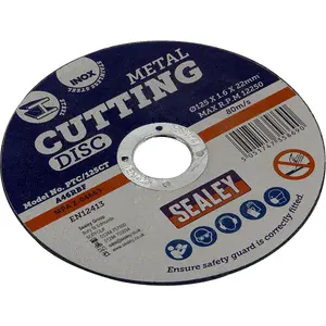 Heavy Duty 125mm Flat Metal Cutting Disc for Angle Grinders - 22mm Bore