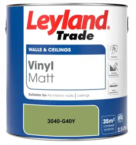 Leyland Trade Vinyl Matt Walls & Ceilings Emulsion Paint (3040-G40Y) 2.5L