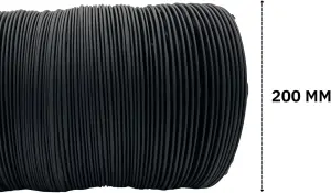 AirTech-UK Combi ducting 200mm Dia 8" Black Flexible Ducting Combi Duct Aluminium Flexible (10 Meter)