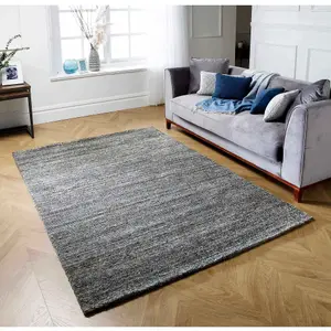 Melrose Vista Tufted Wool Grey X-Large Area Rug 200/285cm