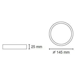 Luminosa Kaju Surface Mounted LED Downlight Round 16W Grey