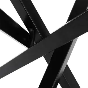 Black Criss Cross Metal Table Legs for DIY Coffee Table Dining Table