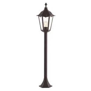 Luminosa Burford 1 Light Outdoor Floor Lamp Matt Black Paint, Glass IP44, E27