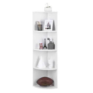 Galaviz Corner Bookcase White