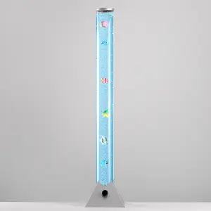 ValueLights LED Colour Changing Novelty Sensory Tower Fish Bubble Lamp - 90cm