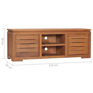 Berkfield TV Cabinet 110x30x40 cm Solid Teak Wood