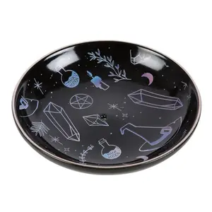 Something Different Crystal Witch Plate Incense Holder Black/Blue (One Size)