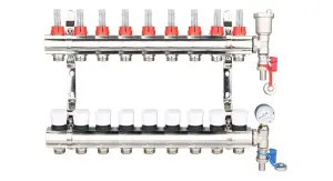 Warmer System Underfloor Heating 9 Port PSW Manifold with Wilo Para Pump and Blending Valve Set