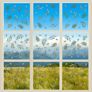 Walplus Green Leaves Window Clings Rooms Décor