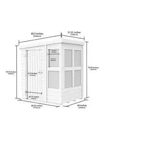 DIY Sheds 6x4 Pent Potting Shed (6ft x 4ft) 6 x 4