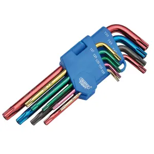 Draper TX-STAR Security Coloured Hex. Key Set (9 Piece) 24122