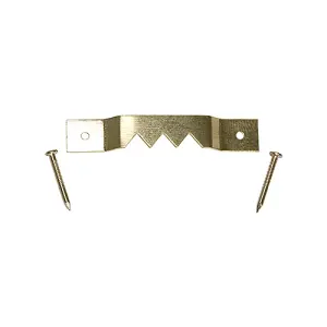 Timco - Sawtooth Hangers and Nails - Electro Brass (Size 41mm - 20 Pieces)