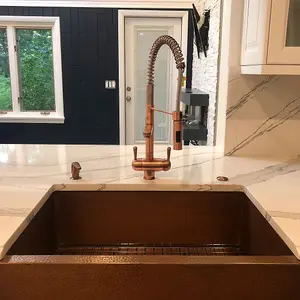 Hommix Tatiana Tall Copper Pull-Out Spray-Hose 3-Way Tap (Triflow Filter Tap)