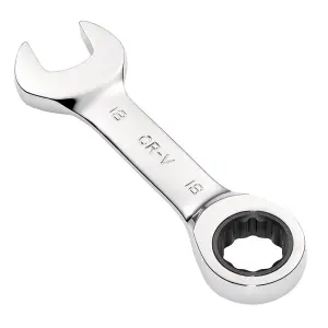 Draper Tools HI-TORQ Metric Stubby Ratchet Combination Spanner, 18mm