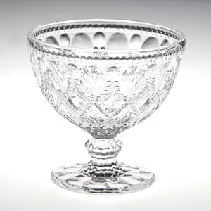 Maison by Premier Set Of Two Fleur Clear Glass Sundae Dishes