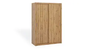 Bono Sliding Door Wardrobe in Oak Artisan - Contemporary Design for Spacious Storage - W1500mm x H2150mm x D620mm