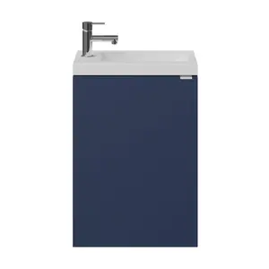 GoodHome Imandra Matt Blue Single Wall-mounted Bathroom Cloakroom unit (H) 550mm (W) 440mm