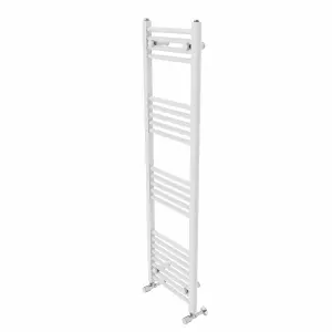 Rinse Modern Bathroom Heated Towel Rail Ladder Radiator 1400x400mm Straight for Bathroom Kitchen White