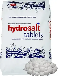 Hydrosoft Salt Tablets 25Kg For Tablet Water Softeners Best For Laundry Kitchen Dishwasher, Compatible To All Water Softener Salt Tablets, Food