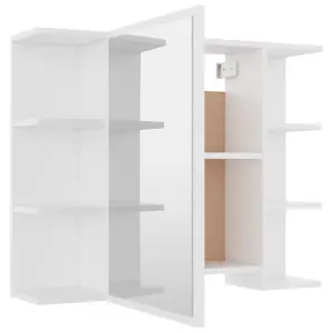 Berkfield 4 Piece Bathroom Furniture Set White Engineered Wood