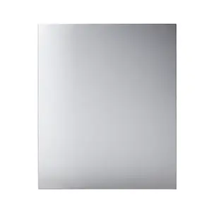 GoodHome Polished Steel Single Brushed effect Stainless steel Splashback, (H)800mm (W)900mm (T)1mm