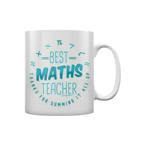 Grindstore Best Maths Teacher Mug White/Aqua Blue (One Size)