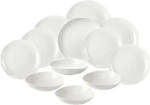 Sophie Conran For Portmeirion White 12 Piece Coupe Dinner Set For 4 People