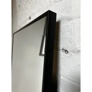 Metal Wall  & Leaner  Mirror in Black 150cm H x 50cm W