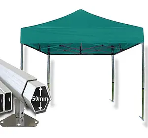 3m x 3m Extreme 50 Instant Shelter Pop Up Gazebos Frame & Canopy - Green