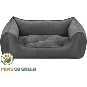 Eco Dog Orthopedic Polyester Pet Bed Stone / Small (70cm W x 50cm D x 25cm H)