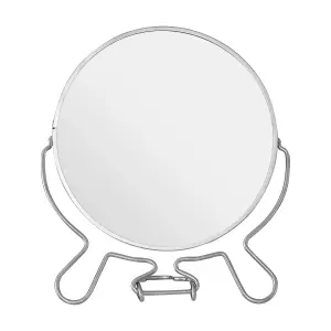 Essentials by Premier Mison Silver Effect Two Sided Small Shaving Mirror