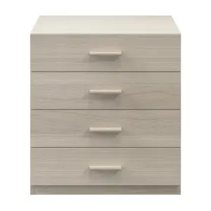 Atomia Matt brown oak effect 4 Drawer Deep Chest of drawers (H)804mm (W)750mm (D)466mm